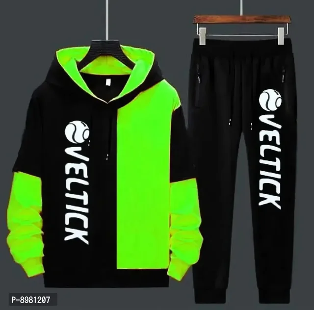 Stylish Fancy Cotton Blend Colourblocked Regular Fit Tracksuit For Men 8981207 - 2XL
