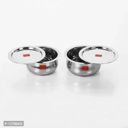 2 Pcs Stainless Steel Induction Gas Stove Friendly Belly Shape Container Set / Tope / Cookware Set With Lids Size No.10 No.11 13798432