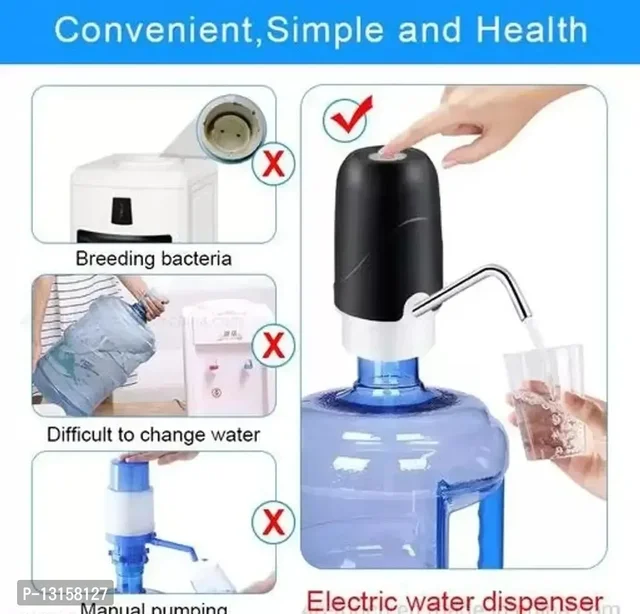 Automatic Wireless Water Can Dispenser Pump for 20 Litre Bottle C an, with 2 silicone pipe Water Dispenser Pump Pack Of 1 13158127