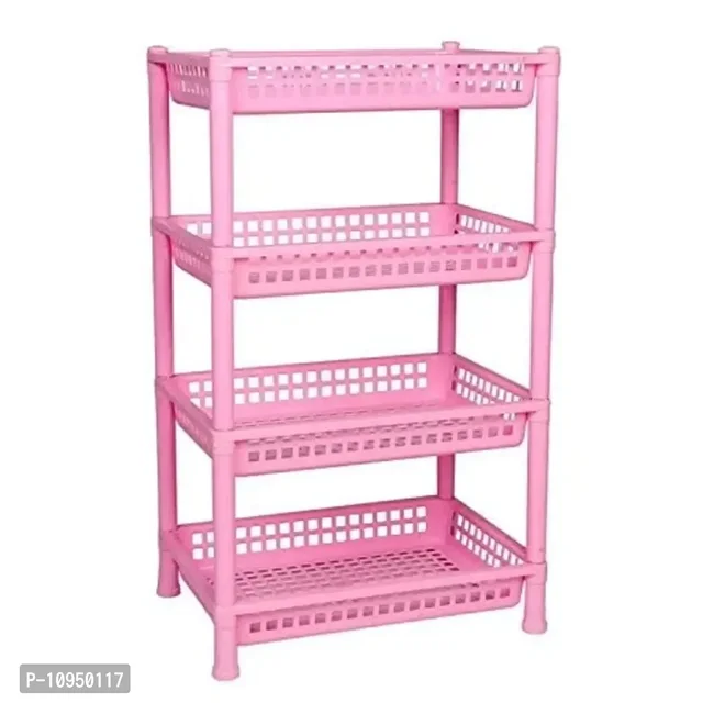 Arisers 4 - Layer Plastic Fruit and Vegetable Kitchen Basket/Storage Household Stand/Organizer for Kitchen_Pink 10950117