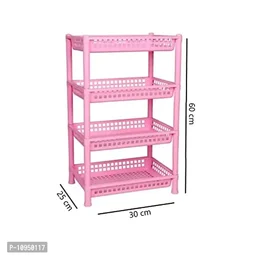 Arisers 4 - Layer Plastic Fruit and Vegetable Kitchen Basket/Storage Household Stand/Organizer for Kitchen_Pink 10950117