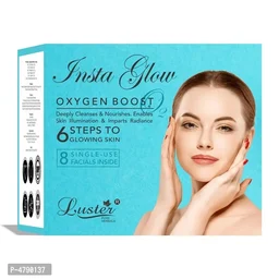 Luster Insta Glow Oxygen Boost Facial Kit | 6 Step Facial Kit | Made With Natural Ingredients | Instant Glow Facial Kit | All Skin Types | Paraben Free – 320ml Luster Insta Glow Oxygen Boost Facial Kit | 6 Step Facial Kit | Made With Natural Ingredients | Instant Glow Facial Kit | All Skin Types | Paraben Free – 320ml 4790137