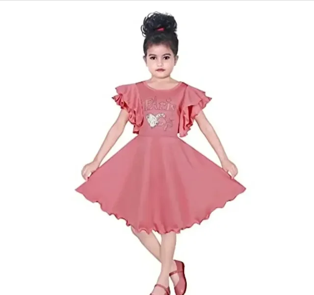 S.M MUNIF Dresses Trendy Dress for Baby/Kids Girls Frock Wedding Dress| Kids Fancy Frock Dresses Cotton Blend Fabric 11005068 - Mona Lisa, 8Years 9years