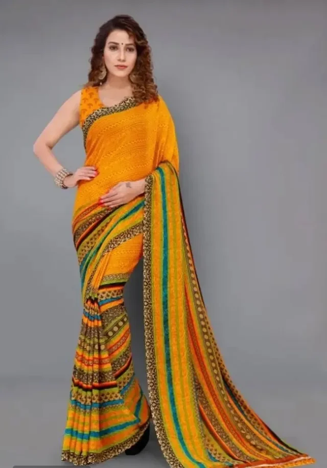 Printed Bollywood Georgette Saree 9173664