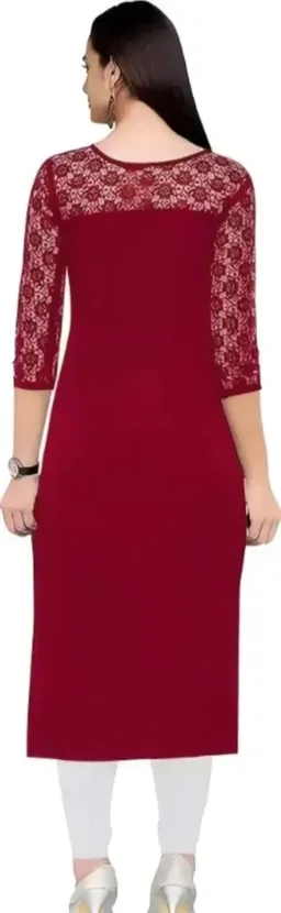 Classic Crepe Solid Kurtis For Women 8905397 - S