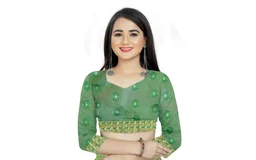 Self Design Banarasi Jacquard Border Cotton Blend Saree With Blouse Piece 4256653