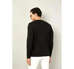 AUSK Men's Full Sleeves Casual T-Shirts(Black-X-Large) 9824476 - S