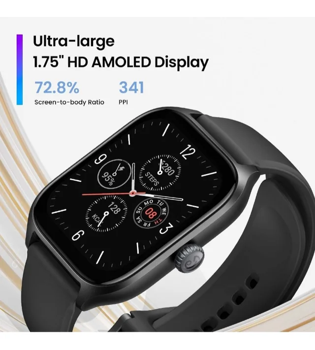 Fashion Smartwatch, 1.78rdquo; AMOLED Display with Premium Metal Body, Multiple Sports Modes with 100+ Watchfaces, Complete Health Suite with Stress Monitor, 7 Days Battery Life 3 ATM 14637672