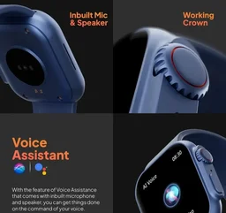Gladiator 1.96 Biggest Display Smart Watch with Bluetooth Calling, Voice Assistant 123 Sports Modes, 8 Unique UI Interactions, SpO2, 24/7 Heart Rate Tracking, Rs 100 Off on UPI 13840348