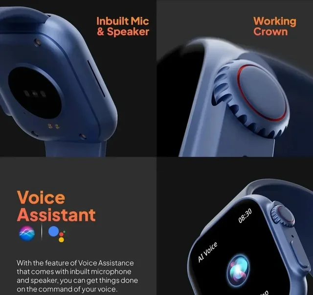 Gladiator 1.96 Biggest Display Smart Watch with Bluetooth Calling, Voice Assistant 123 Sports Modes, 8 Unique UI Interactions, SpO2, 24/7 Heart Rate Tracking, Rs 100 Off on UPI 13840348