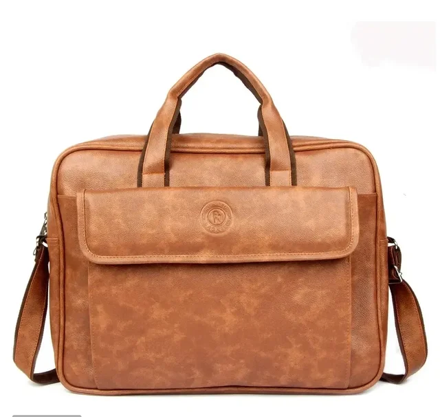 Trendy Men and Women Synthetic Leather Casual Travel/Office Laptop Messenger Bag10046055