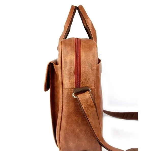 Trendy Men and Women Synthetic Leather Casual Travel/Office Laptop Messenger Bag10046055