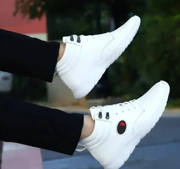Stylish Fashionable White Leatherette Trendy Modern Daily Wear Lace Ups Running Casual Shoes Sneakers For Men 7345194 - UK 10