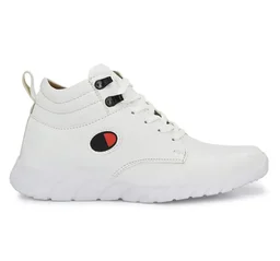 Stylish Fashionable White Leatherette Trendy Modern Daily Wear Lace Ups Running Casual Shoes Sneakers For Men 7345194 - UK 10