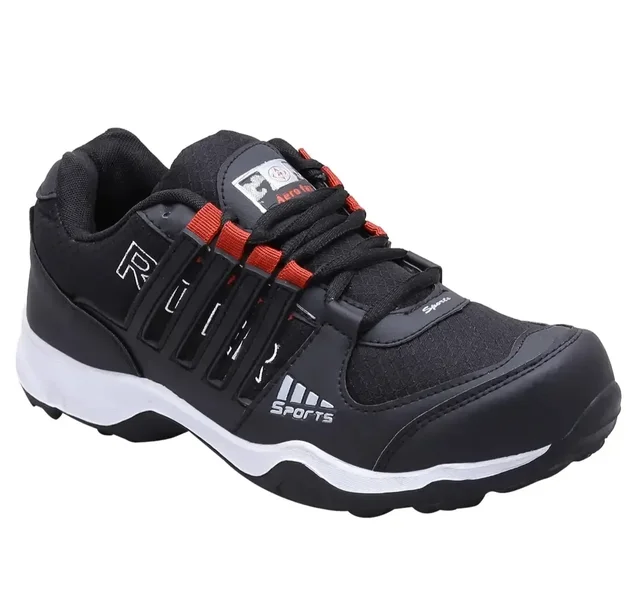 Mens Mesh Black Sports Running Shoes 2229188 - IND 10