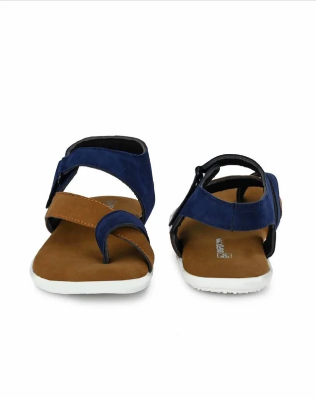 Suede Leather Blue Brown Sandals for Men 6869658 - UK 8