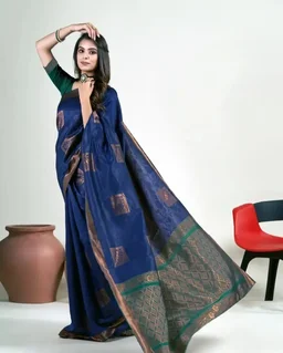 Alluring Art Silk Jacquard Saree with Blouse piece 20838045
