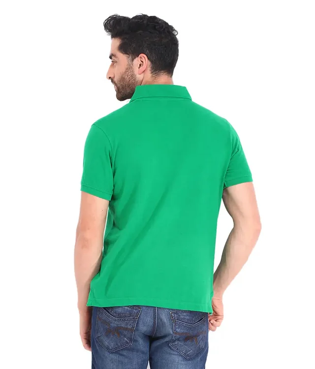 Men Multicolored Cotton Blend Slim Fit Polos T-Shirt (Pack of 5) - XL