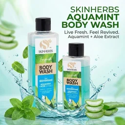 SKINHERBS SKIN HERBS AQUAMINT BODY WASH-100ml - 100ml