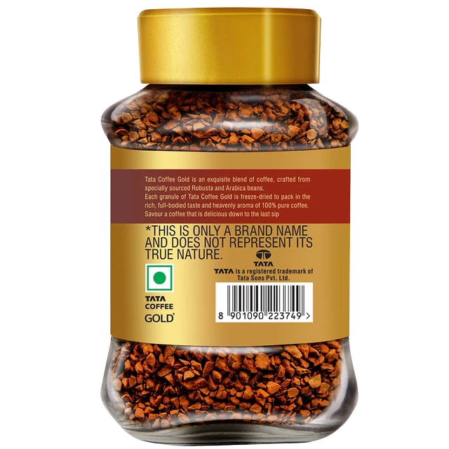 Tata Coffee Gold 100% Pure Instant Coffee (Original) - 50GM Special Edition Pack With Free Golden Mug