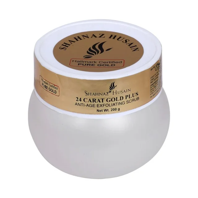 Shahnaz Husain 24 Carat Gold Plus Anti-Age Exfoliating Scrub - 200GM