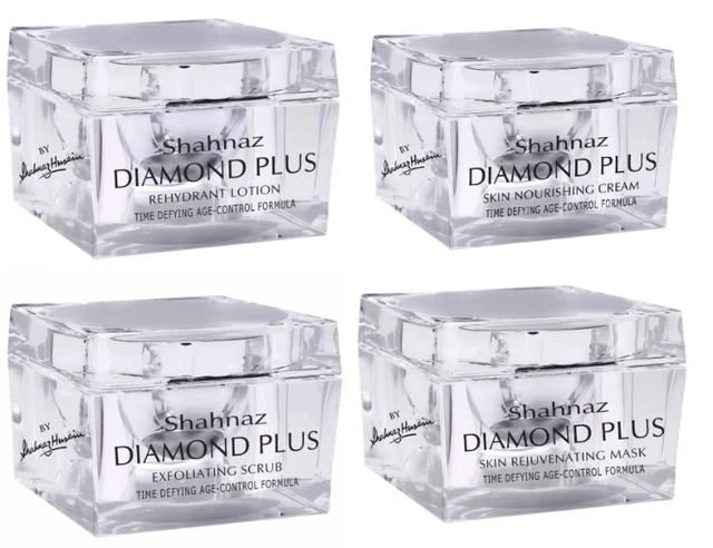 Shahnaz Husain Diamond Plus Kit (Scrub - 40GM, Lotion - 40GM, Mask - 50GM, Cream - 40GM) with Shamoon - 100ML