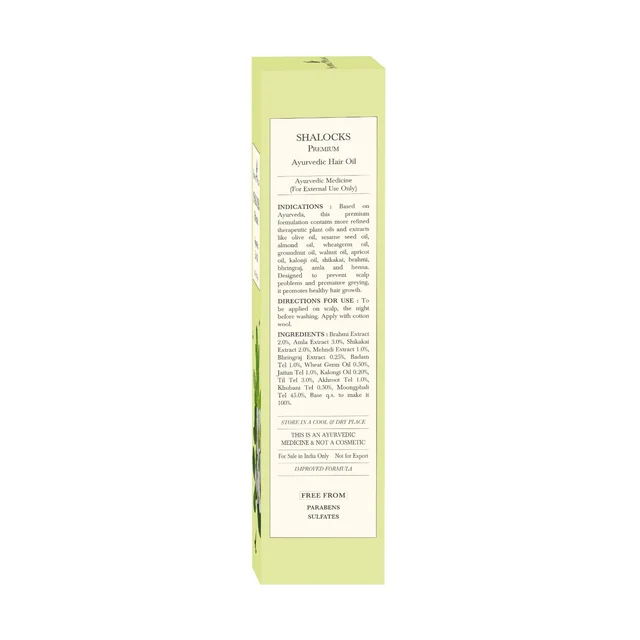 Shahnaz Husain Shalocks Premium Ayurvedic Oil - 200ML