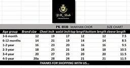 PK HUB® Krishna Kids Ethnic wear Costume in Cotton Fabric,Krishna Dress (Pack of 8 - Kurta, Dhoti, Bansuri, Mor Pankh, Mukut, Bandhni, Kundal, Mala) - 0-3month