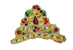PK HUB Krishna Dandiya Garbha Navratri Dress Dhoti, Mala, Bandhani, Bansuri, Kamarbandh, Mukut, Morpankh and Patka for Krishna Janmashtami - 1-2year
