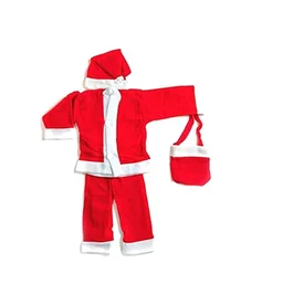 PK HUB New Santa Claus Dress Costume for Boys Girls Kids - 2-3year
