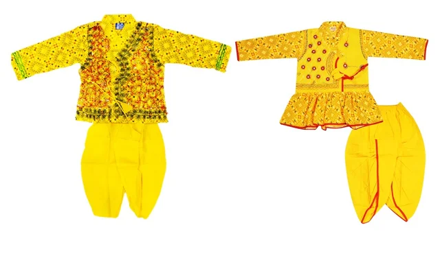Boys Kids Ethnic Design Cotton Dhoti Kurta Chaniya Choli Set For Casual, Festival, occasional Boys set - 18M - 24M
