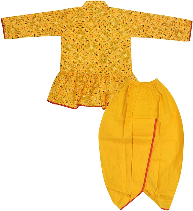 Boys Kids Ethnic Design Cotton Dhoti Kurta Chaniya Choli Set For Casual, Festival, occasional Boys set - 18M - 24M