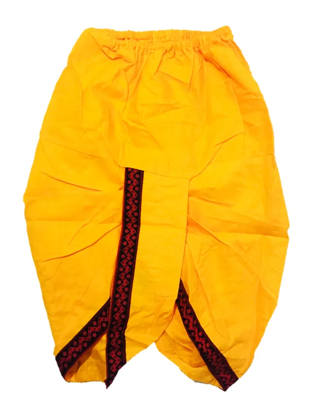 Boys Kids Ethnic Printed Design Cotton Dhoti Kurta Chaniya Choli Set For Casual, Festival, occasional Boys set - 1Y - 2Y