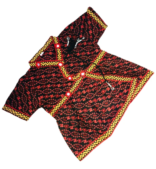 Boys Kids Ethnic Printed Design Cotton Dhoti Kurta Chaniya Choli Set For Casual, Festival, occasional Boys set - 1Y - 2Y