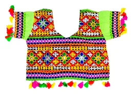 Fastive & Function Full stitches Ghagar Choli,leghnga Choli,Chania Choli Designer piece embroidery pattern for kids Girls - 1Y - 2Y