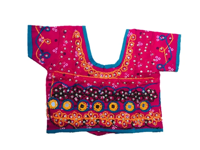 Navratri Garba Full stitches Ghagar Choli,leghnga Choli,Chania Choli Dress-Cotton - 4Y - 5Y