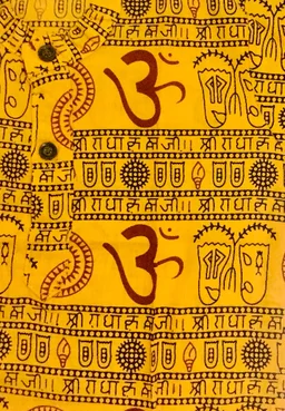 Om Printed Cotton Short Kurta T-shirt for Baby/Boys/Girls Beige & Yellow (COMBO-2) - 4Y - 5Y
