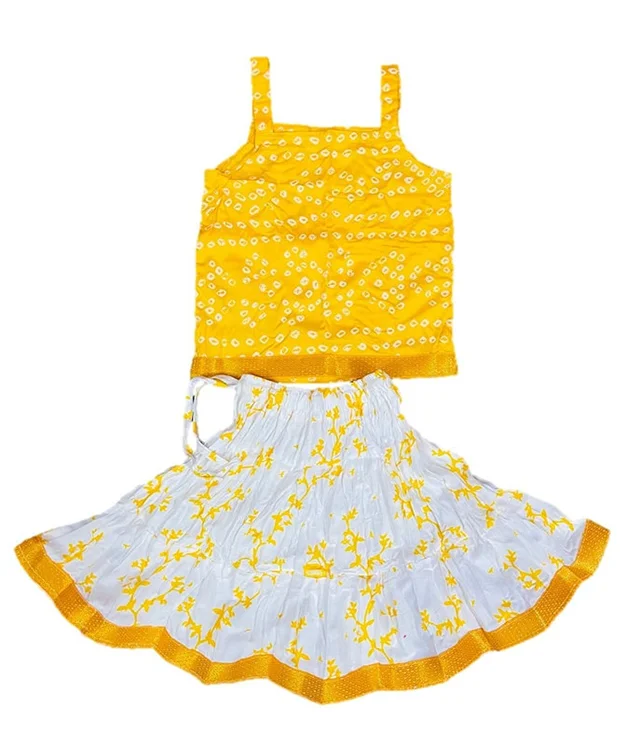 PK HUB Baby Girl's Cotton Readymade Printed Lehenga Choli - 1-2 Years