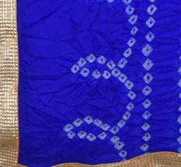 PK HUB Women's Silk Bandhej Multicolor Dupatta - FREE SIZE, Blue