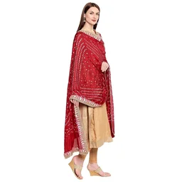 PK HUB®
Art Silk Self Design Multicolor Women Dupatta - FREE SIZE, Red