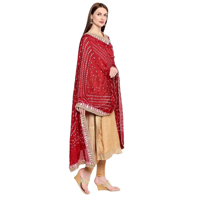 PK HUB®
Art Silk Self Design Multicolor Women Dupatta - FREE SIZE, Red