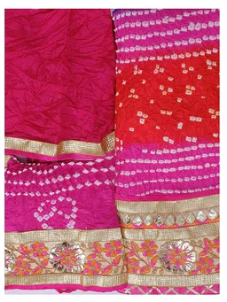 PK HUB® Women's Silk Semi-stitched Lehenga Choli - Free Size, Pink blue