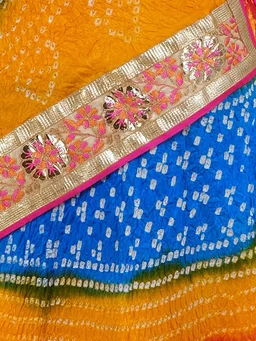 PK HUB® Women's Silk Semi-stitched Lehenga Choli - Free Size, yellow