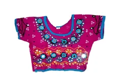 Traditional Navratri Garba Special Cotton Chaniya Choli With Embroidered Mirror Work With Dupatta For Kids Girl's - 2Y - 3Y