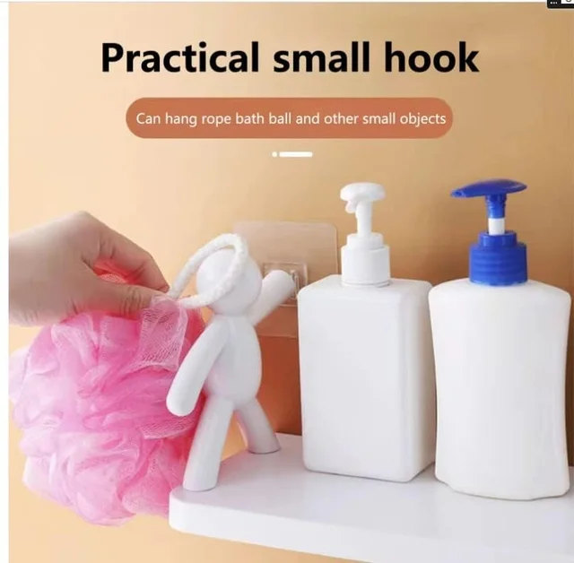 Shelf, Wall Mounted for Bathroom Rack self Adhesive for Storage Shelf Bathroom Organizer Without Drill Pack of 1 | Polypropylene, White (Pack of 1)