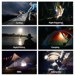 LED Flashlights with Bottle Opener, 4 Light Modes Portable Pocket Light with Folding Bracket Bottle Opener and Magnet Base for Fishing, Walking and Camping