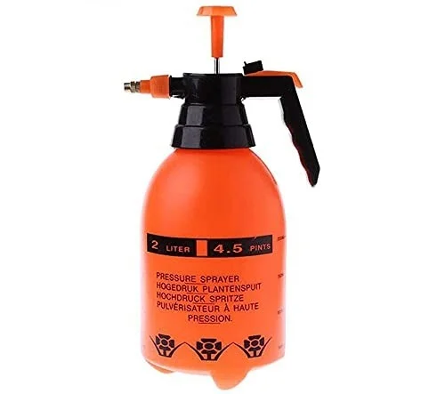 Garden Pump Pressure Sprayer | Spray Bottle for Herbicides, Pesticides, Fertilizers, Plants Flowers 2 Liter Capacity - Spray Bottle Plant Water | 30 X 13 X 13 cm | Orange