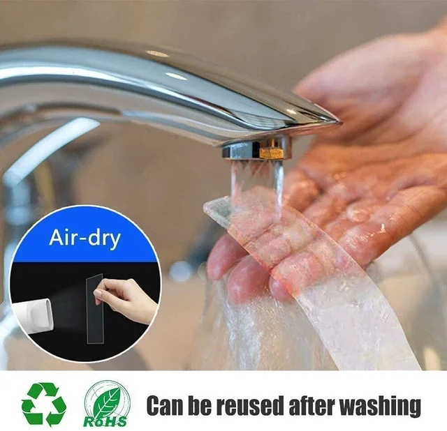 Original New Ivy TV Grip Tape, Double Sided Strong Adhesive Tape, Transparent Traceless Tape Removable Washable and Reusable Anti Slip Tape for Home Supplies Fixing Carpet Phones