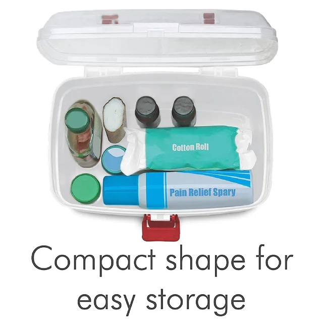 Plastic Rectangular Medicine Box, Medical Box, First aid Box, Multi Purpose Box, Multi Utility Storage with Handle