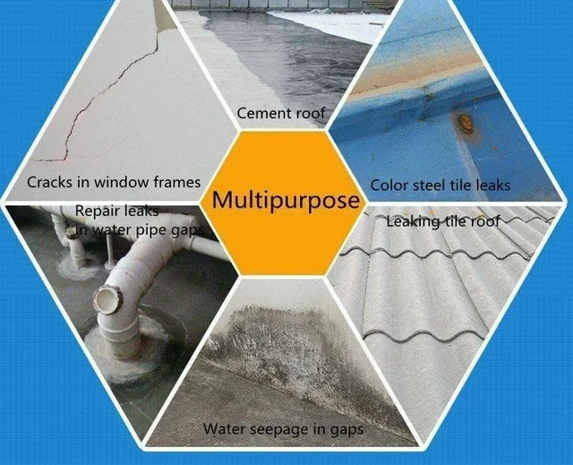 Leak Proof Spray | Water Proof Spray | Leak Filler | Flex Repair & Sealant Crack Hole Spray (450ml, Black)